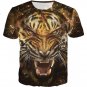 Tiger 3D 2 Sides Printing Tees Shirt Short Sleeve T-Shirt