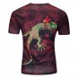 3D 2 Sides Printed Lizard T Shirt Summer Round Collar Sport Tops