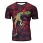 3D 2 Sides Printed Lizard T Shirt Summer Round Collar Sport Tops