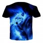 Fashion Summer 3D 2 Sides Printed Animal Wolf T-shirt