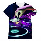 2 Sides Print DJ Console T-shirt Men's Graphic Round Neck Hip Hop Shirts