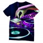 2 Sides Print DJ Console T-shirt Men's Graphic Round Neck Hip Hop Shirts