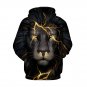 Lion Digital 2 Sides Printing Unisex Models Long Sleeve Hooded Sweater