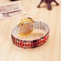 Fashion Diamond Wristwatch Flexible UK Flag Quartz Watch
