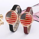 Women Digital Dial Leather Band Quartz Analog Wrist Watches - 7 colors