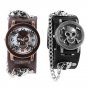 Copper Skull Leather Watch men fashion punk sports Quartz Wrist Watch - 2 colors