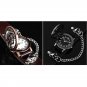 Copper Skull Leather Watch men fashion punk sports Quartz Wrist Watch - 2 colors