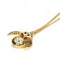 Retro Slide Owl Pendant Long Necklace Analog Pocket Watch - 3 colors
