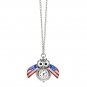 Retro Slide Owl Pendant Long Necklace Analog Pocket Watch - 3 colors
