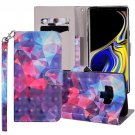 For Galaxy Note 9 3D Color Grid Horizontal Flip Leather Case with Holder, Card Slots & Wallet