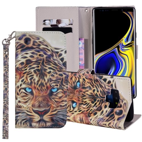 For Galaxy Note 9 Leopard Horizontal Flip Leather Case with Holder, Card Slots & Wallet