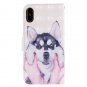 For iPhone X/XS Husky Horizontal Flip Leather Case with Holder, Card Slots & Wallet