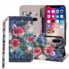 For iPhone XR Rose Flower Horizontal Flip Leather Case with Holder, Card Slots & Wallet