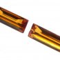 Matched Pair Citrine Quartz Front To Back Drilled Faceted Baguette Briolette