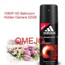 1080P Adidas Men Body Fragrance Spray Bottle Camera HD Bathroom Spy Camera 32GB