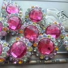 Set of 10 Pearl rhinestone button 25mm for hair bow, headbands, wedding
