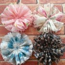 10 Lace ballerina flowers craft sewing wedding headband hair bow 3"
