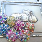 Set of 10 - 27mm Starganza Acrylic rhinestone button for hair bow, craft, sewing