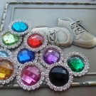 Set of 10 - Rhinestone buttons 22mm for hair bow, wedding invitation