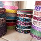 10-25 yard Dot leopard cheetah grosgrain ribbons 1.5"  38mm