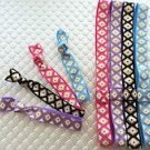 Pick 4 or 8 FOE Gold diamond Fold Over Elastic Hair Ties headbands hair bow