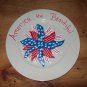 THE * AMERICA THE BEAUTIFUL FLAG PLATE * HAND DECORATED