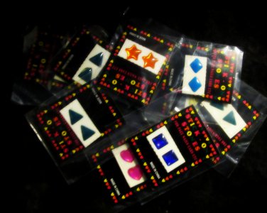 Gem Sticker Earrings - 8 Sticker Sets -  Princess Party Favors Pinata