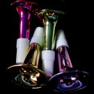 Metallic Horns - 8 Toy Horn Noisemakers -  Kids Party Favors Pinata