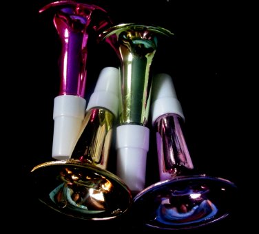 Metallic Horns - 8 Toy Horn Noisemakers -  Kids Party Favors Pinata
