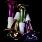 Metallic Horns - 8 Toy Horn Noisemakers -  Kids Party Favors Pinata
