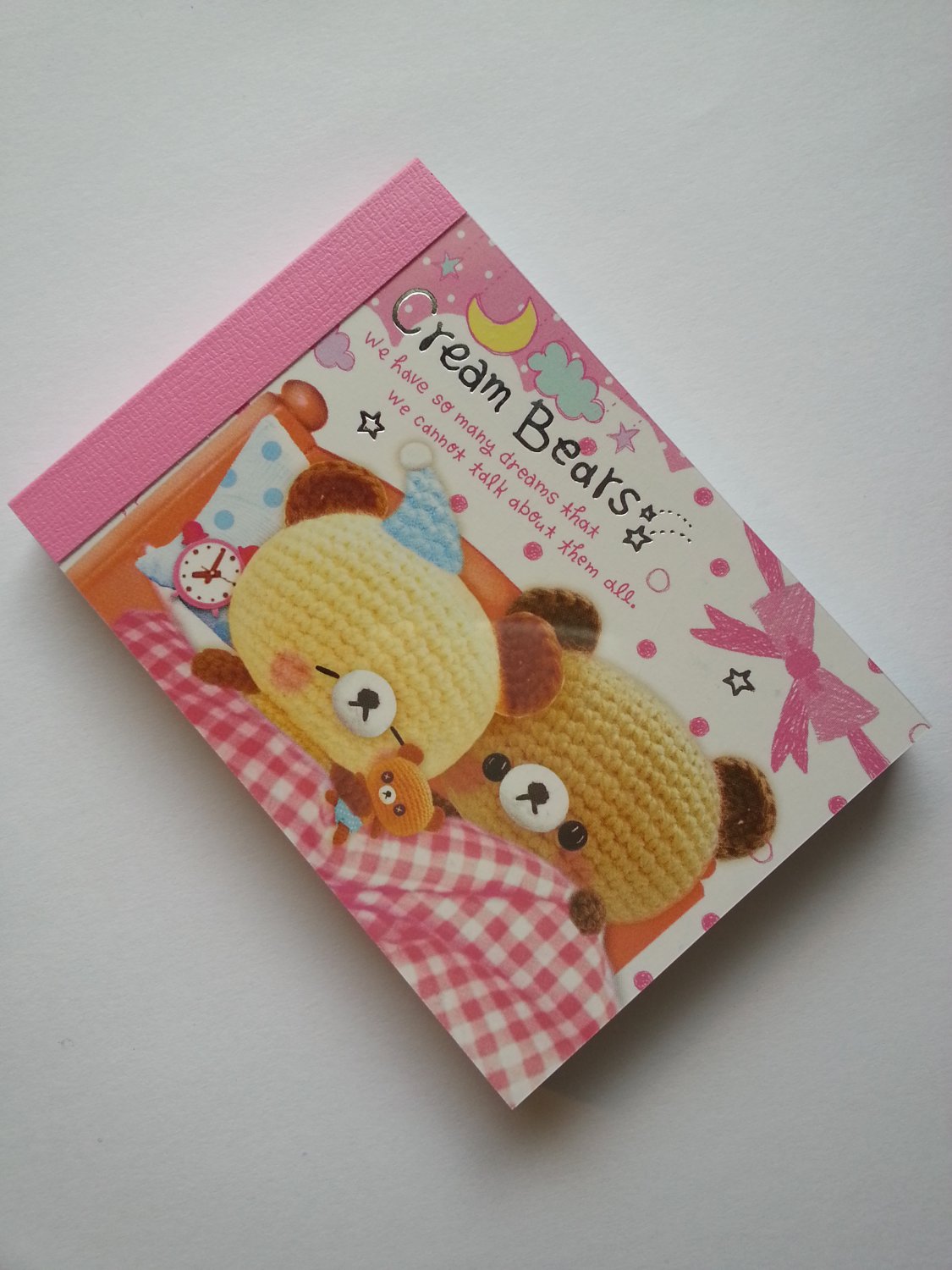 Crux Cream Bears Mini Memo Pad ~ Kawaii