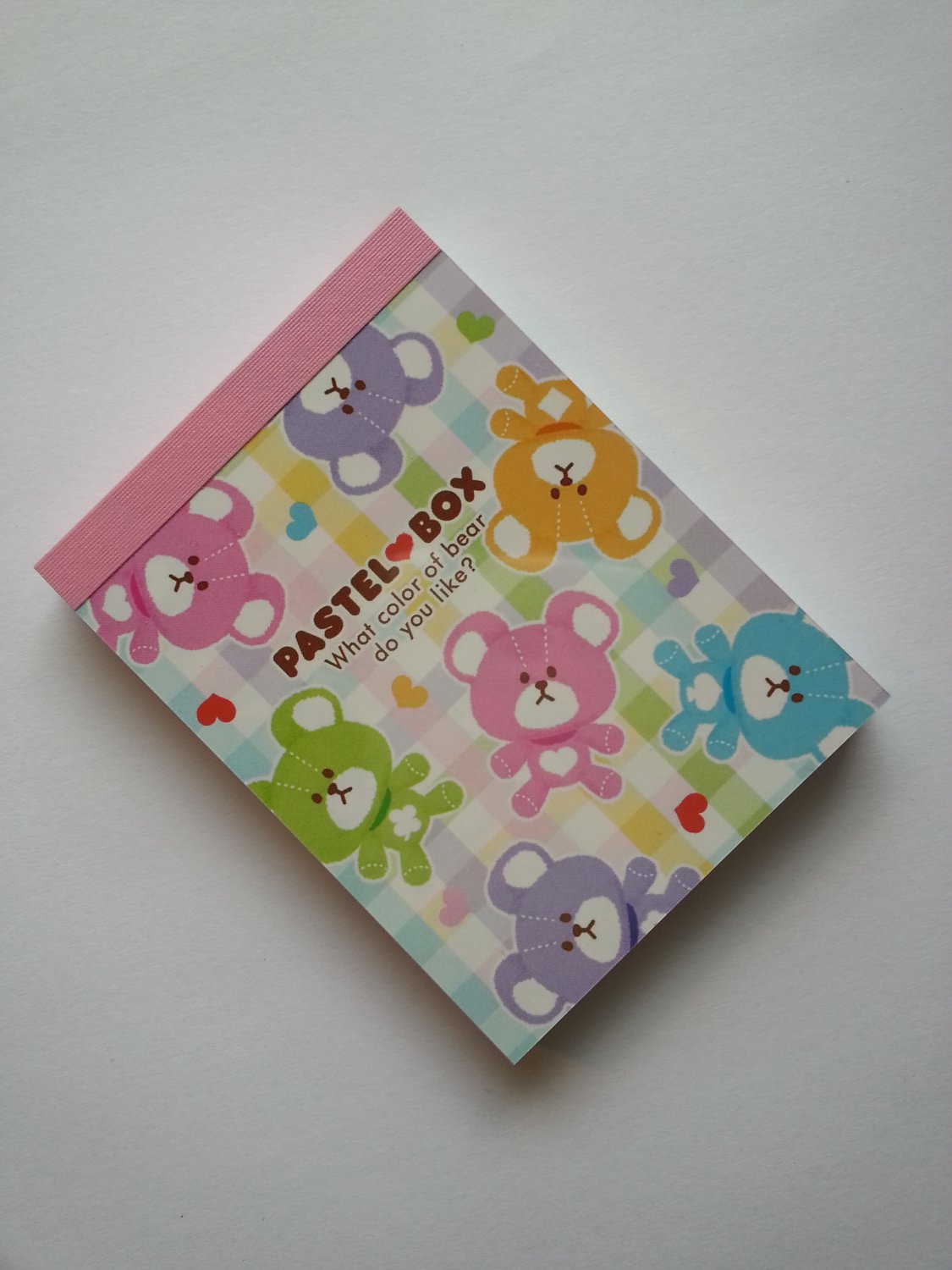 Q-lia Pastel Box Bears Mini Memo Pad ~ Kawaii