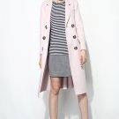 Small Italian Cashmere Double Bottom Coat in Pink