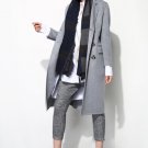 X-Small Italian Cashmere Double Bottom Coat in Grey