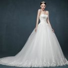 Medium Blue Moon Organza Fit and Flare Gown