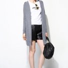 Small 100% Cashmere Hoodie Cardigan In Grey