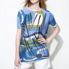 DQ Wheel Magic Pleats Top - Blue
