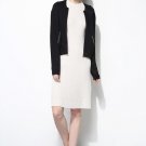 White Silk Knit Bodycon Knit Dress - L