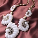 White Flower Collar Necklace