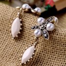 Cream Color Flower Earrings