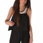 Black Strappy Playsuit - S