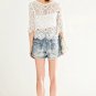 White Pre-Fall Water Lace Top - S/M