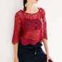 Red Pre-Fall Water Lace Top - S/M