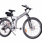 X-Cursion Folding Electric Mountain Bicycle - Lithium Powered (Polished Aluminum)