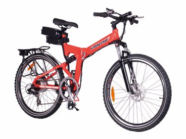 X-Cursion Folding Electric Mountain Bicycle - Lithium Powered (Red)
