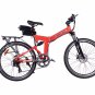 X-Cursion Folding Electric Mountain Bicycle - Lithium Powered (Red)
