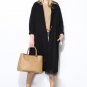 Bamboo Button Wool Coat - S/M Black