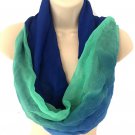Womens Blue Green Ombre HandDyed Scarf