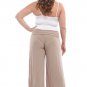 Plus Size Self-Branded Palazzo Pants - 1X / Brown