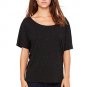 Women's Medium Black Speckled Slouchy Tee